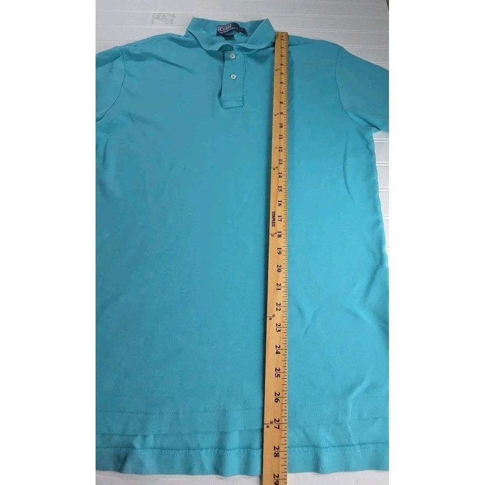 Polo Ralph Lauren‎ Shirt Mens -L- TEAL  Classic Pony Golf EUC